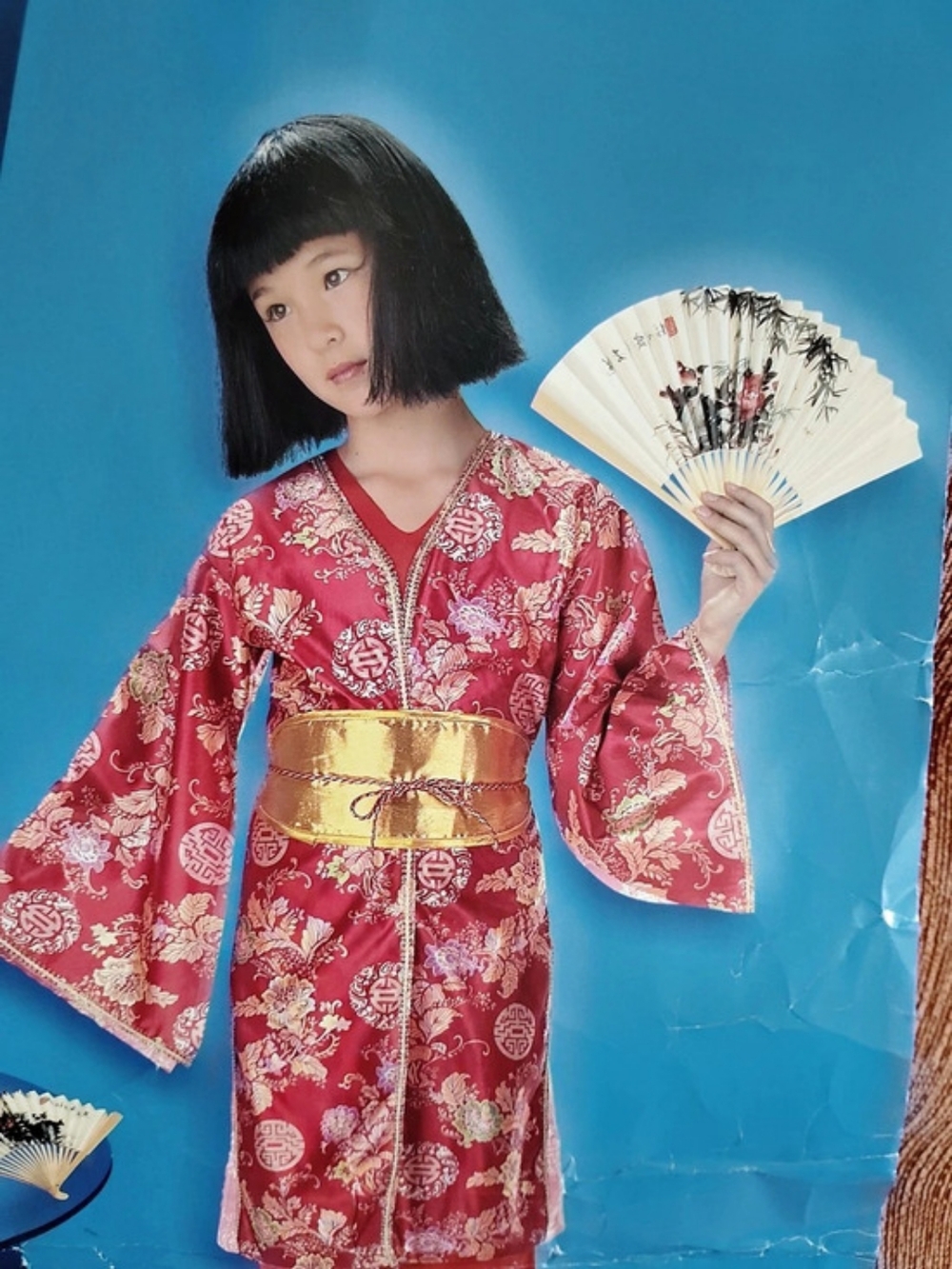 Geisha Girl Deluxe Costume Girls 11-14 Red & Gold Costume
